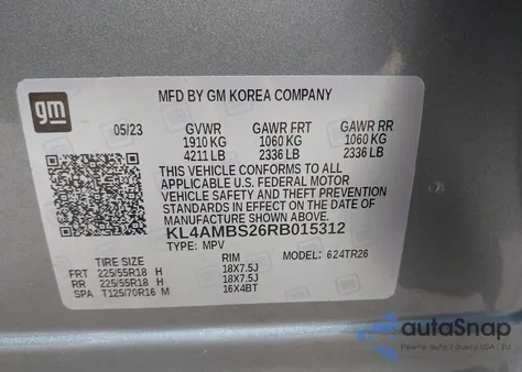 2024 Buick Encore Gx Preferred Fwd from USA, damaged, VIN KL4AMBS26RB015312